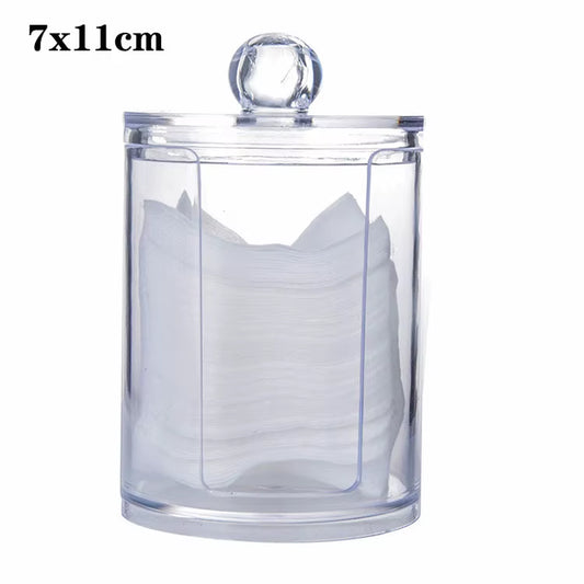 Stylish Acrylic Makeup Organizer - Versatile Storage Box for Cotton Swabs, Jewelry, and Cosmetics